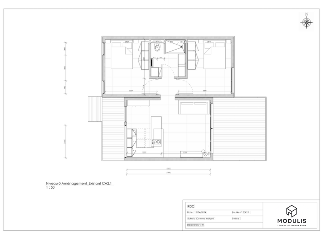 Plan T2 - 3 pièces