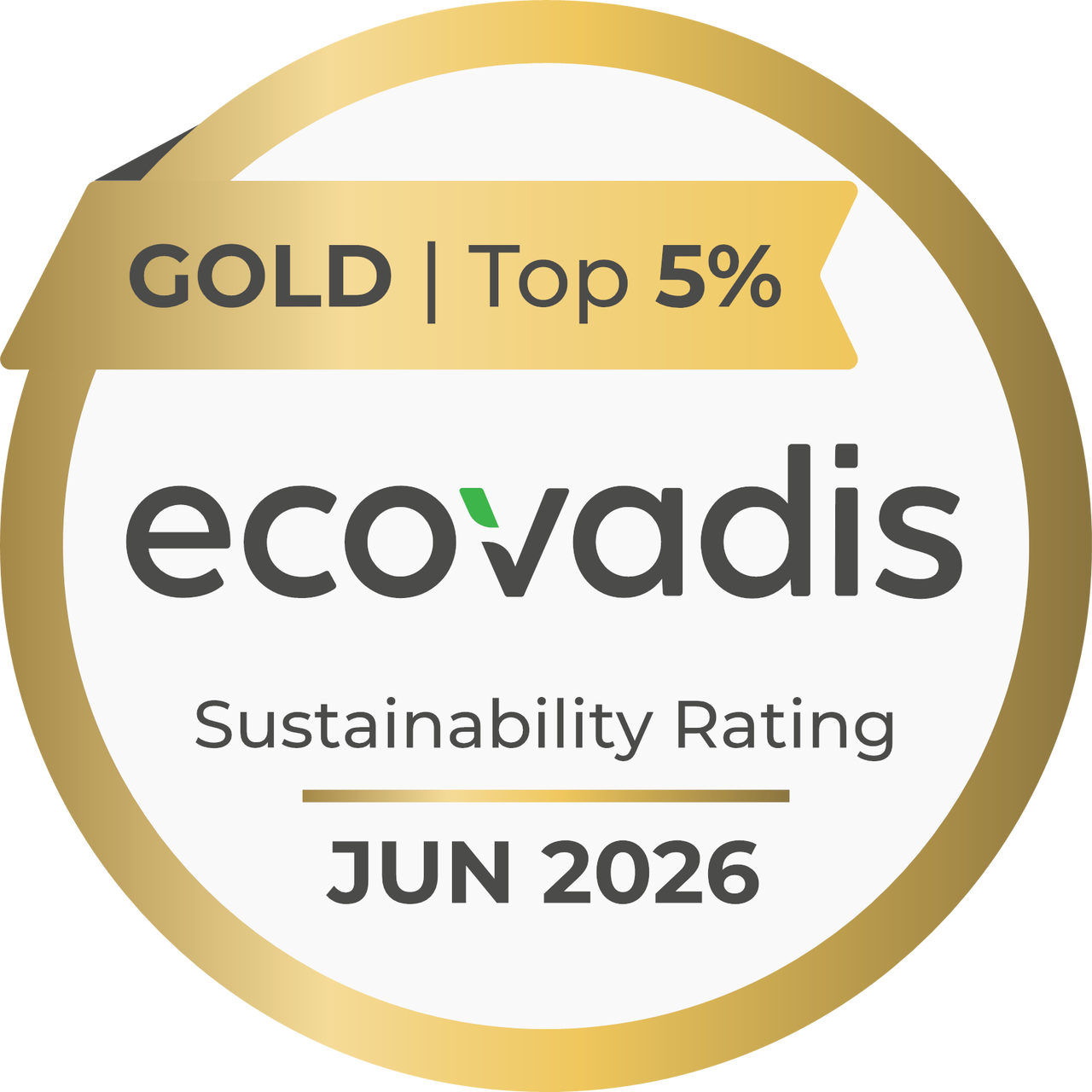 🏅 BOUGUEREAU obtient la médaille d'Or EcoVadis et rejoint le Top 5 % des entreprises évaluées.