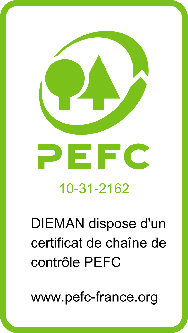 PEFC : bois utilisés issus de forêts respectant les règles de gestion forestière durable
