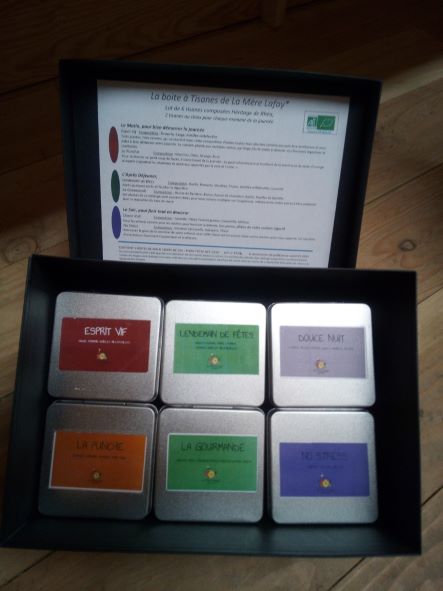 Le coffret de 6 tisanes (Esprit Vif/ la Punchie/ Lendemain de Fêtes/La Gourmande/ Douce Nuit/ No Stress
