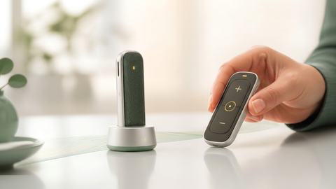 ACCESSOIRES CONNECTÉS & TÉLÉCOMMANDES Micros déportés pour entendre clairement en réunion ou au restaurant, télécommandes discrètes pour régler le