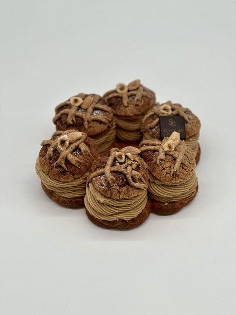 LE PARIS-BREST Couronne de choux, crème onctueuse pralinée et coulis pur praliné. Disponible toute la semaine sur commande 24h à l’avance.