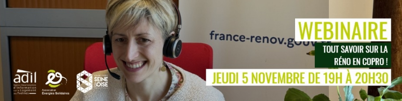 Webinaire : la rénovation énergétique en copropriété le jeudi 5 novembre de 19h à 20h30