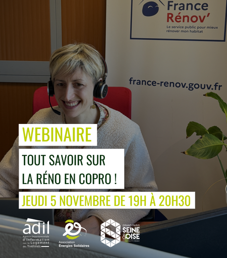 Webinaire : la rénovation énergétique en copropriété le jeudi 5 novembre de 19h à 20h30