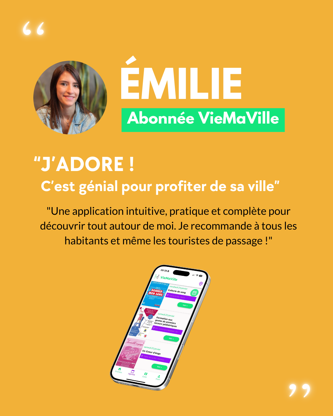 Merci Émilie, adopte l'app !
