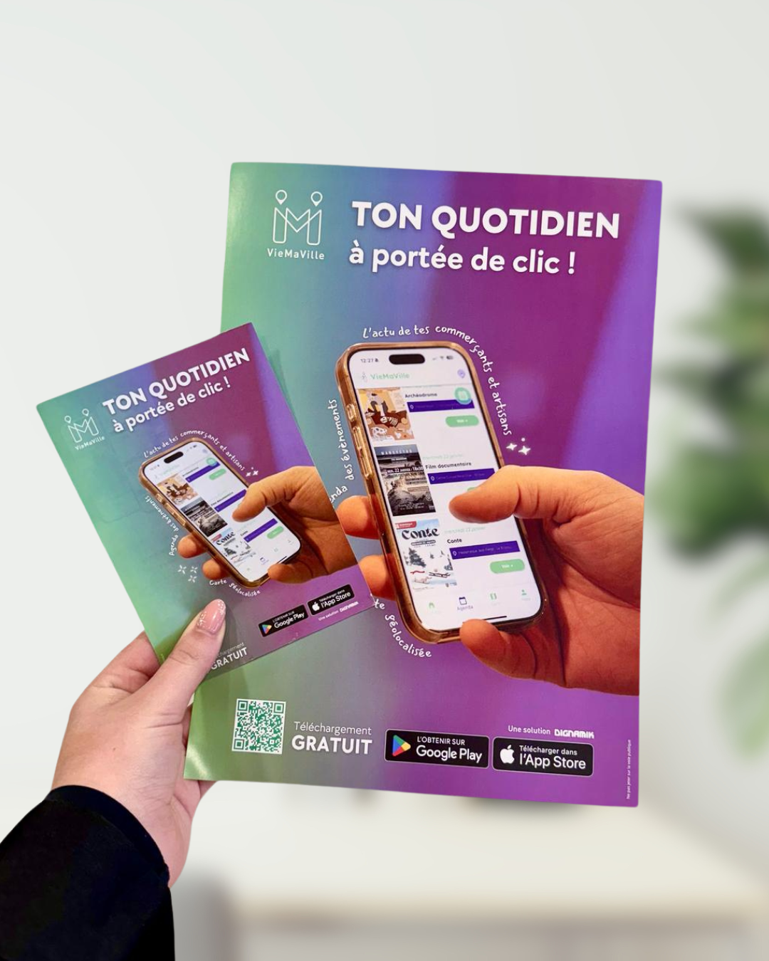 Affichez VieMaVille chez vous !