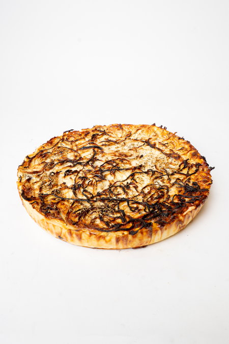 Tarte au boudin noir aux oignons
