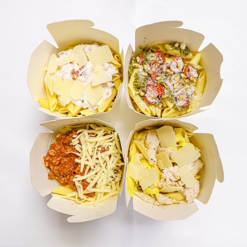 PASTA BOX Envie d'un repas savoureux et rapide ? Découvrez nos Pasta Box, préparées avec des pâtes et des ingrédients de qualité.