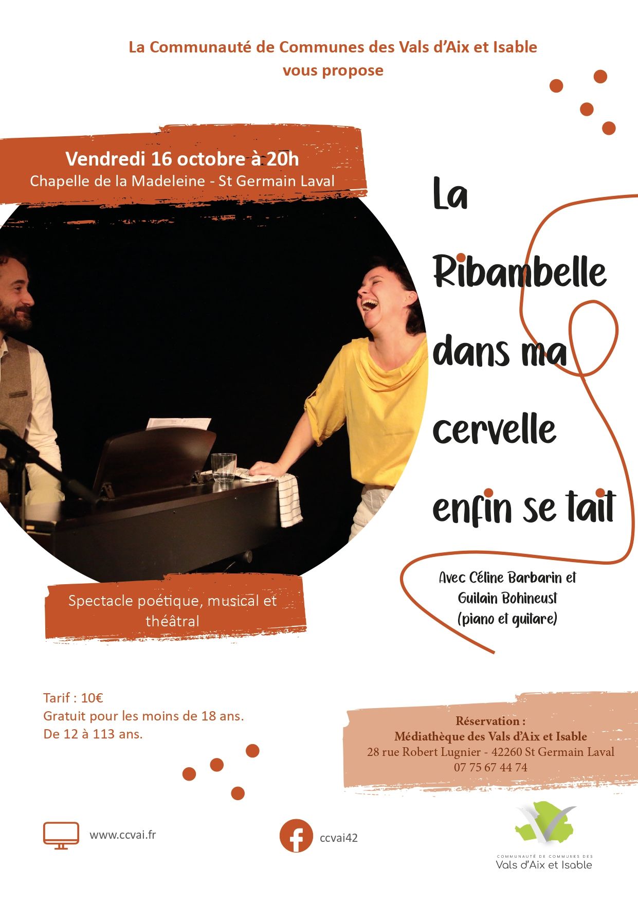 spectacle « La ribambelle dans ma cervelle enfin se tait»,