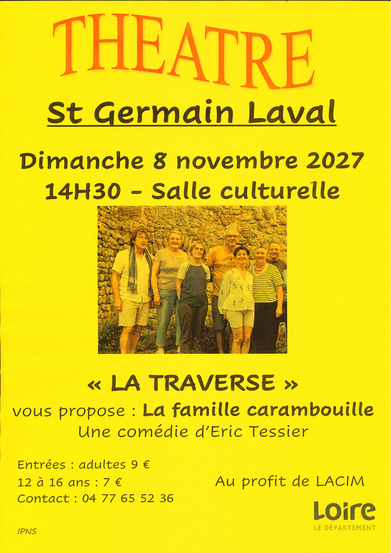 Après-midi théâtre à Saint-Germain-Laval : "La Famille Carambouille" par "La Traverse de Bard"