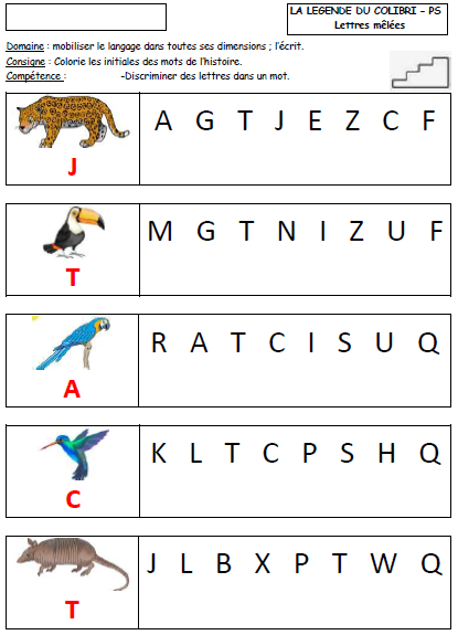 Lettres et mots mêlés