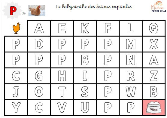 Labyrinthe des lettres