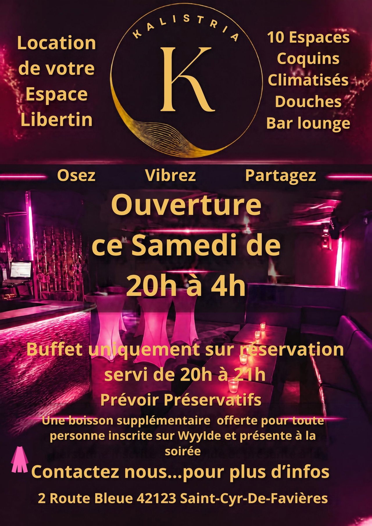 Découvrez Kalistria : Un espace libertin à Saint-Cyr-de-Favières