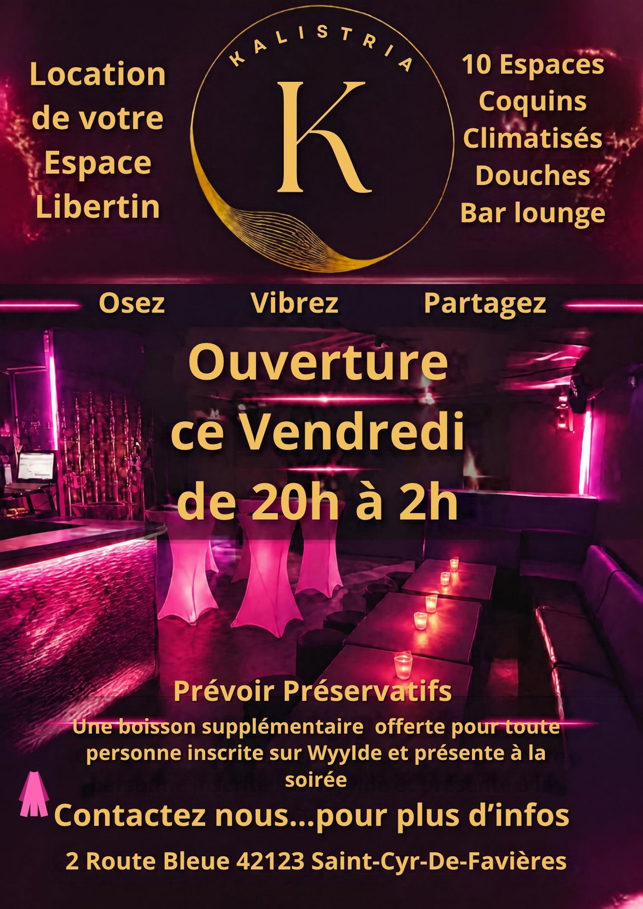 Osez l'expérience Kalistria : une nuit libertine à Saint-Cyr-de-Favières