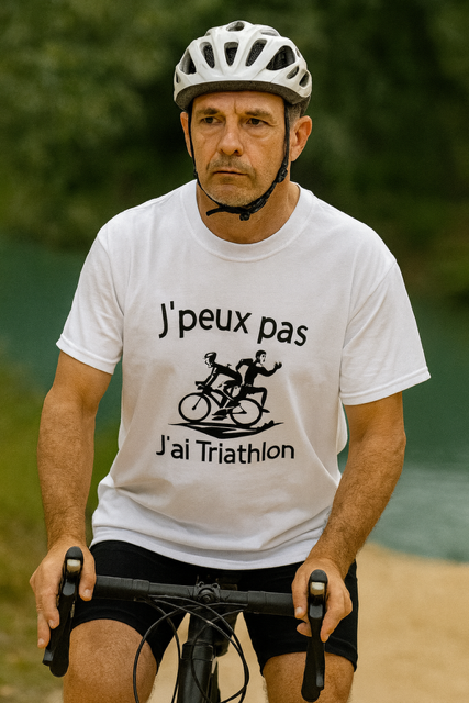 T-shirt homme "J’peux pas, j’ai triathlon"