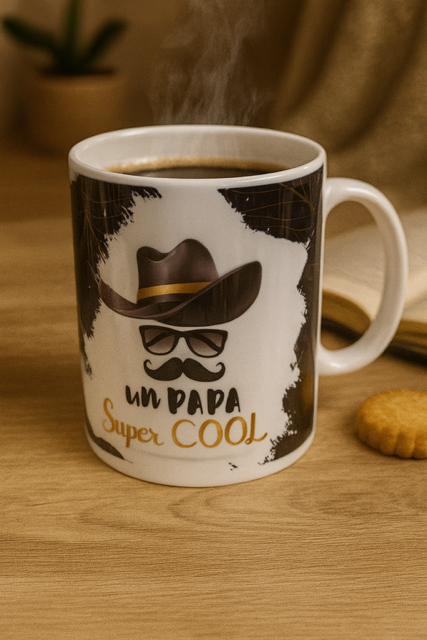 ☕ Mug blanc mat « Un papa super cool »
