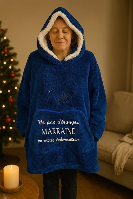 ✨ Pull couverture « Ne pas déranger – Marraine en mode hibernation »