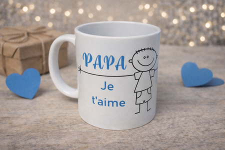 ☕ Mug blanc « Papa, je t’aime »