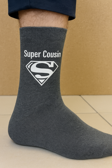  Chaussettes Homme « Super cousin »