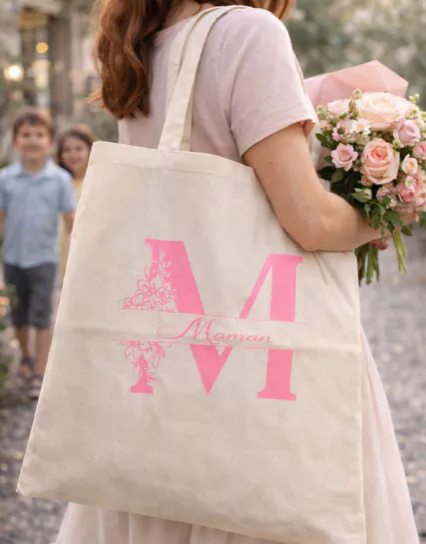 Tote Bag – “Maman” 👩‍👧👜