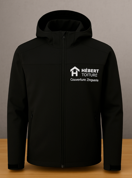 Blouson homme softshell personnalisé logo devant poitrine
