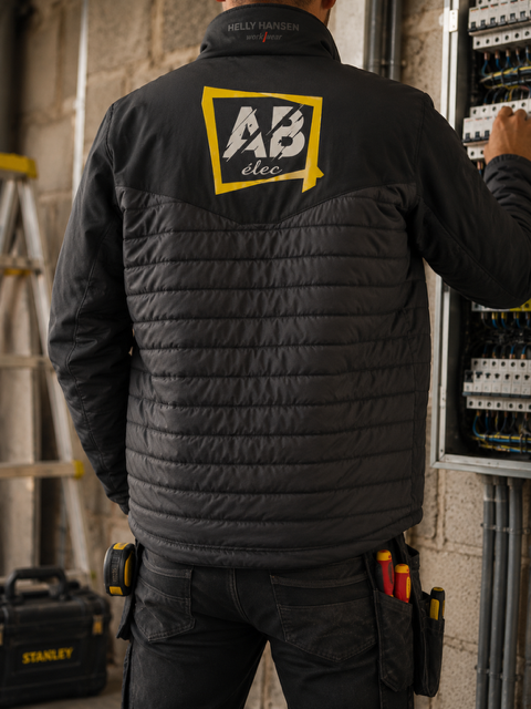 flocage sur blouson dos