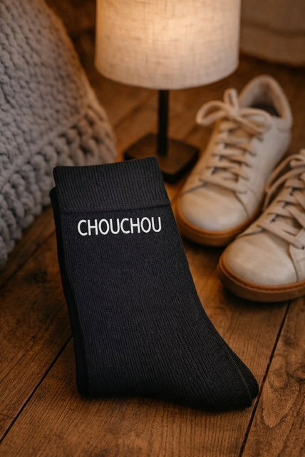 Chaussettes à messages homme – “Chouchou”