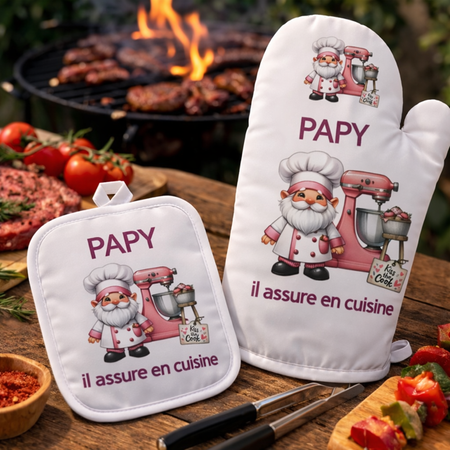 Gant + manique – Papy il assure en cuisine model 1