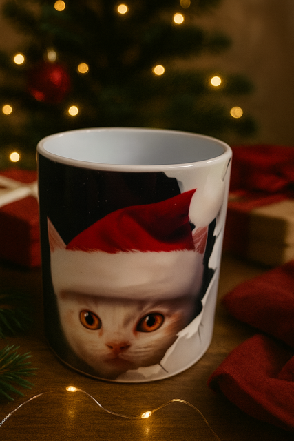 Mug incassable de Noël – Chat” 🐱🎄☕ 