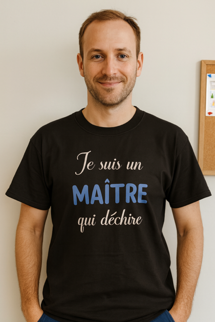  T-shirt Homme « Je suis un maître qui déchire » – Respect automatique