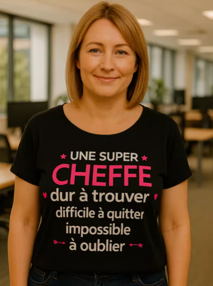   T-shirt Femme « Une super cheffe »– Pièce rare