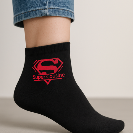 🧦 Chaussettes femme « Super Cousine »