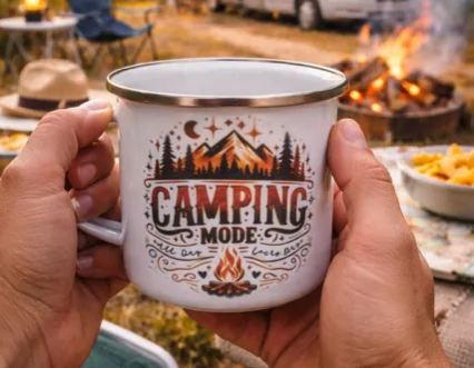 ☕ Mug acier « Mode Camping »