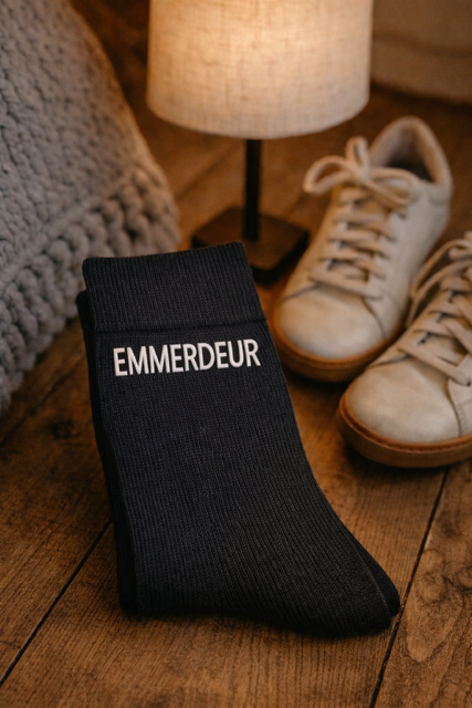 Chaussettes à messages homme – “Emmerdeur”