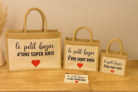 Sac en toile de jute – Le petit bazar d’une super amie