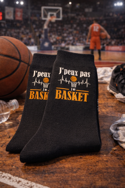 🧦 Chaussettes homme « J’peux pas, j’ai basket »