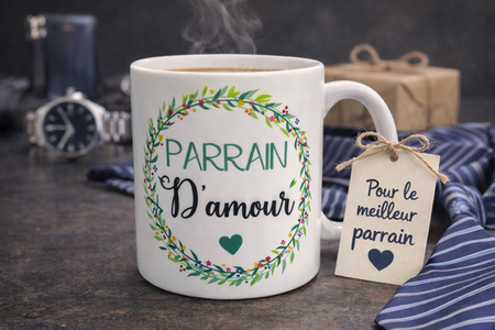  Mug blanc – Parrain d’amour