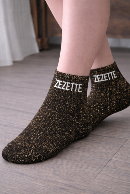 Chaussettes à paillettes « Zézette » ✨🧦😂