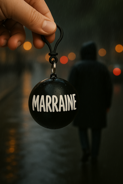 Poncho de pluie – Boule personnalisée “Marraine”