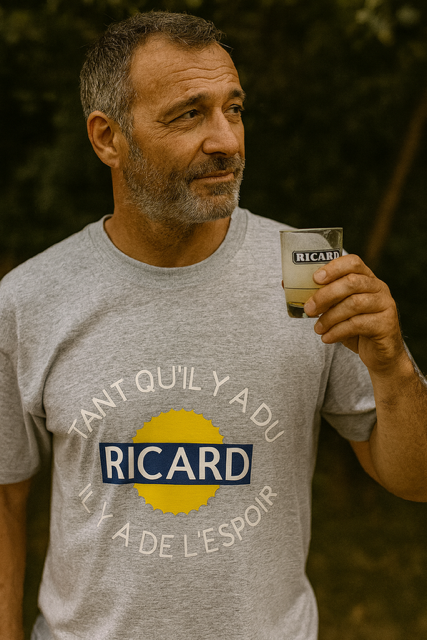 T-shirt homme "Tant qu’il y a du Ricard, y a de l’espoir" 