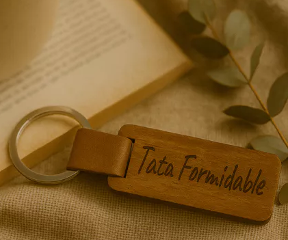 🗝️ Porte-clés en bois « Tata formidable »