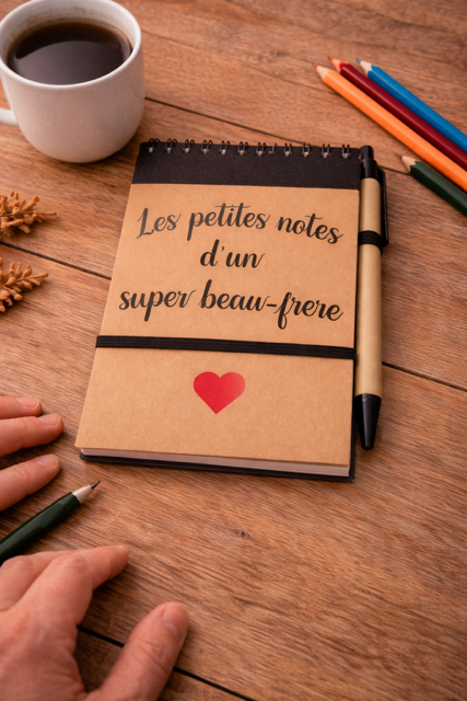 Carnet + stylo – Les petites notes d’un super beau-frère