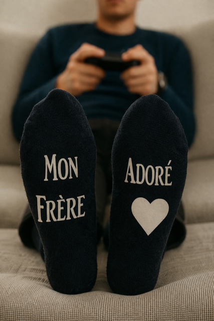 🧦 Chaussettes de sport homme « Mon frère adoré »