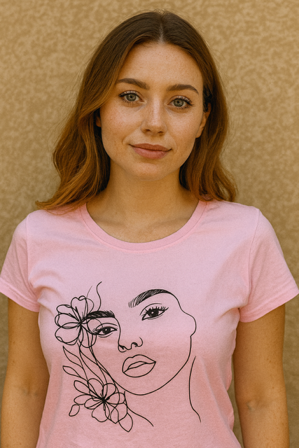 👕 T-shirt femme – Visage de Femme