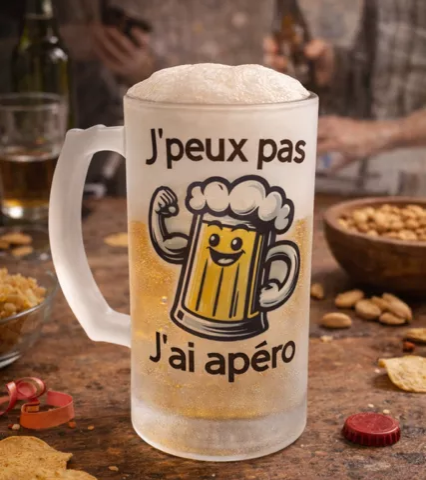 🍺 Chope à bière « J’peux pas, j’ai apéro »