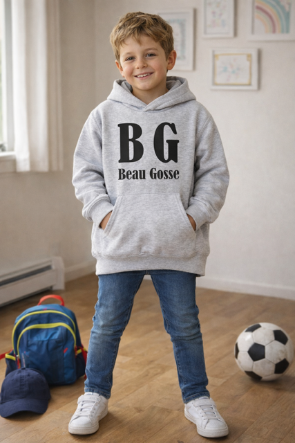  Sweat à capuche enfant – BG Beau Gosse