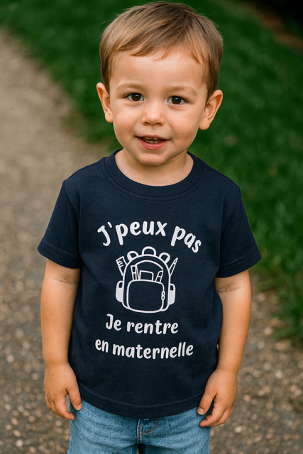 t-shirt enfant “J’peux pas, je rentre en maternelle” 