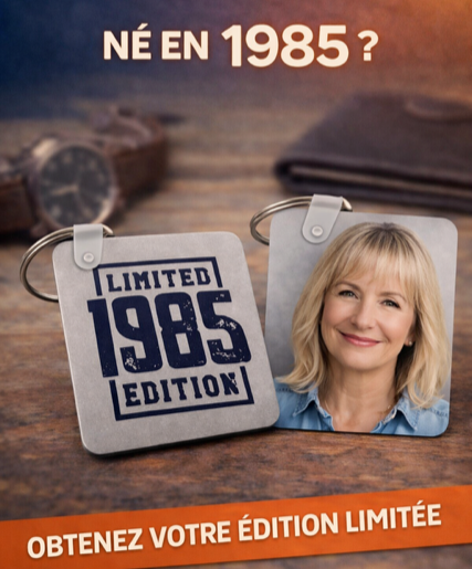 🔑 Porte-clés personnalisé – Édition limitée 1985