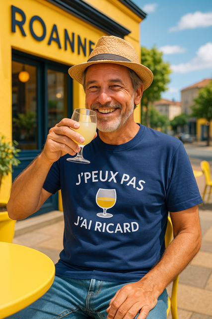T-shirt homme humour 🍋 J’peux pas, j’ai Ricard 😎