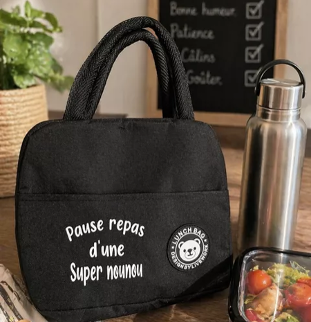 👜 Lunch Bag Isotherme – « Pause repas d’une super nounou »